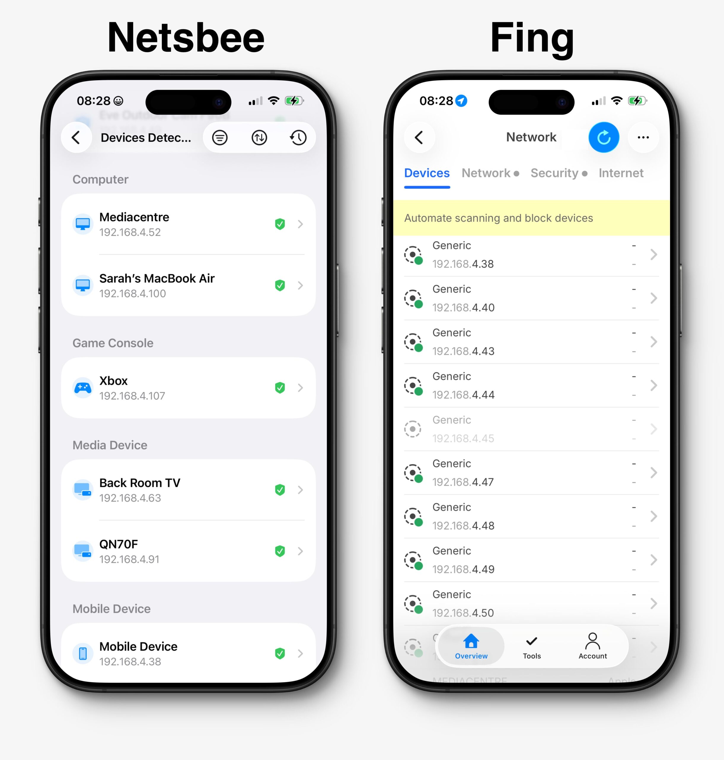 Netsbee vs Fing: Which Network Scanner Reigns Supreme?